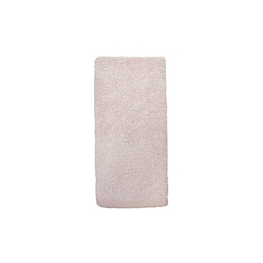 Haven&trade; Heathered Pebble Hand Towel in Blush Peony. View a larger version of this product image.