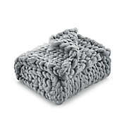 Cozy Tyme Chunky Knit 40-Inch x 60-Inch Throw Blanket in Light Grey