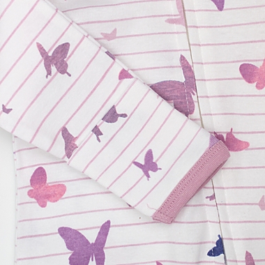 The Honest Company&trade; Size 6-9M 2-Pack Organic Cotton Butterfly Sleep &amp; Plays in Purple/Pink. View a larger version of this product image.