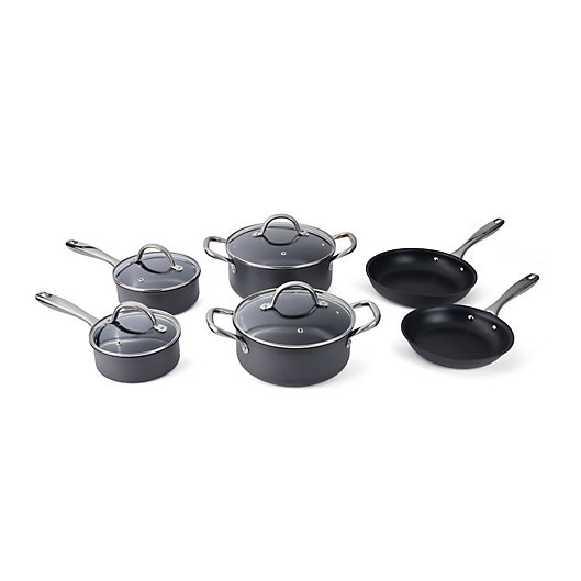 Alternate image 1 for Cuisipro Easy-Release Nonstick Hard-Anodized 10-Piece Cookware Set