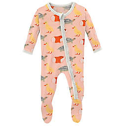 KicKee Pants&reg; Newborn Class Pets Footie Pajama in Peach Blossom
