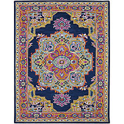 Amer Rugs Beaux Harmony 7'6 x 9'6 Area Rg in Navy/Pink