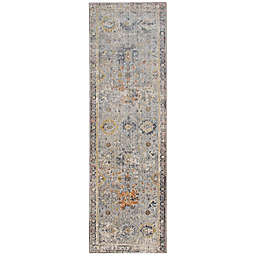 Amer Rugs Fabienne Faith 2'6 x 7'10 Runner in Charcoal/Yellow