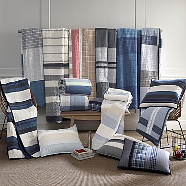 Nautica&reg; Gulf Shores Full/Queen Quilt Set in Charcoal. View a larger version of this product image.
