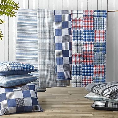 Nautica&reg; Saltmarsh Quilt Set in Dark Blue. View a larger version of this product image.