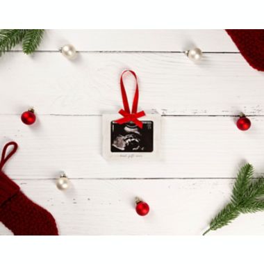 Pearhead&reg; "best gift ever" Sonogram Ornament in Distressed Grey. View a larger version of this product image.