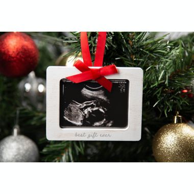 Pearhead&reg; "best gift ever" Sonogram Ornament in Distressed Grey. View a larger version of this product image.
