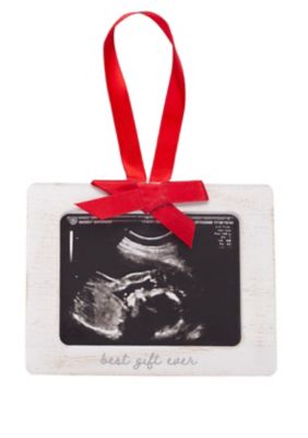 Pearhead&reg; "best gift ever" Sonogram Ornament in Distressed Grey
