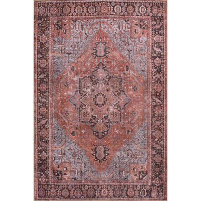 Momeni Afshar Medallion 2&#39; x 3&#39; Accent Rug in Copper