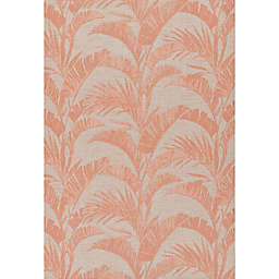 Momeni Riviera Leaves 9' x 12' Indoor/Outdoor Area Rug in Coral