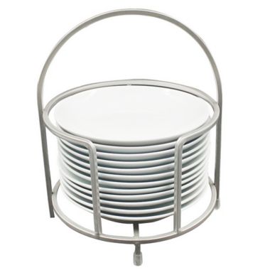 Our Table&trade; Hayden 13-Piece Appetizer Plate and Caddy Set in White. View a larger version of this product image.