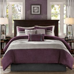 Madison Park Palmer 7-Piece Comforter Set in Plum