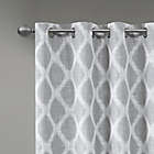 Alternate image 2 for Blakesly Printed Ikat 63-Inch Grommet Top Room Darkening Curtain Panel in Grey (Single)