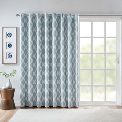 100" X 84" Panels Patio Sliding Glass Outdoor Patio Teal Door Curtain 