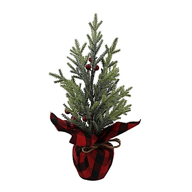 Bee & Willow&trade; 14-Inch Artificial Pine Christmas Tree with Berries in Green. View a larger version of this product image.