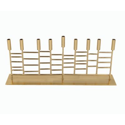 Iron Menorah in Gold Plated Finish