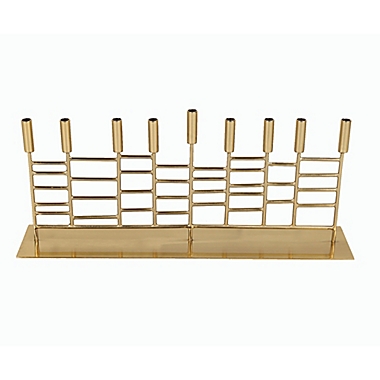Iron Menorah in Gold Plated Finish. View a larger version of this product image.