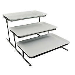 Our Table&trade; Hayden 3-Step Rectangular Standing Server in White