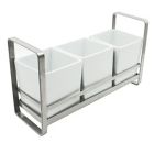 Alternate image 3 for Our Table&trade; Hayden 4-Piece Flatware Caddy Organizer Set in White
