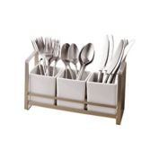 Our Table&trade; Hayden 4-Piece Flatware Caddy Organizer Set in White