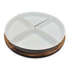 Alternate image 1 for Our Table&reg; Hayden 5-Piece Lazy Susan Serving Set in White