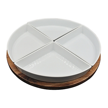 Our Table&reg; Hayden 5-Piece Lazy Susan Serving Set in White. View a larger version of this product image.
