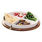 Alternate image 0 for Our Table&trade; Hayden 5-Piece Lazy Susan Serving Set in White