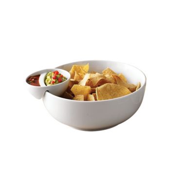 Our Table&trade; Hayden Chip &amp; Dip Bowl in White. View a larger version of this product image.