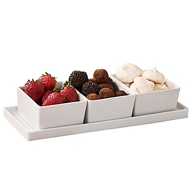 Our Table&trade; Hayden 4-Piece Serving Set in White. View a larger version of this product image.