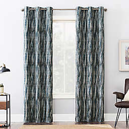Sun Zero® Ursa Cascading Ikat Extreme Total Blackout Grommet Curtain Panel (Single)