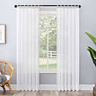Alternate image 0 for No. 918 Ceri Linen Texture Jute Tabs Semi-Sheer 96-Inch Curtain Panel in White (Single)