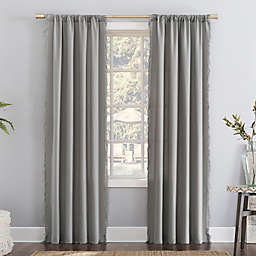 No. 918 Ruthie Frayed Edge Semi-Sheer Rod Pocket Window Curtain Panel (Single)