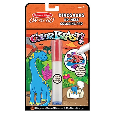 Melissa &amp; Doug&reg; 2-Piece ColorBlast! Dinosaur No-Mess Coloring Pad and Pen Set. View a larger version of this product image.