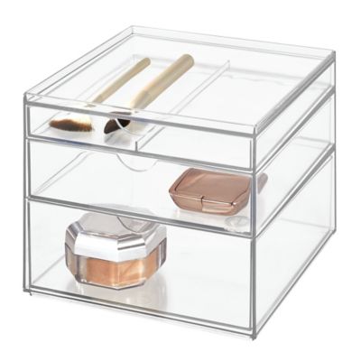 Squared Away&trade; 3-Drawer Stackable Cosmetic Organizer