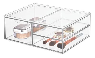Squared Away&trade; 3-Drawer Wide Stackable Cosmetic Organizer