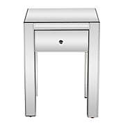 Ridge Road Decor Glam 1-Drawer Mirrored Accent Table