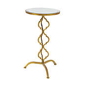 Ridge Road Decor Glam Accent Table in Gold