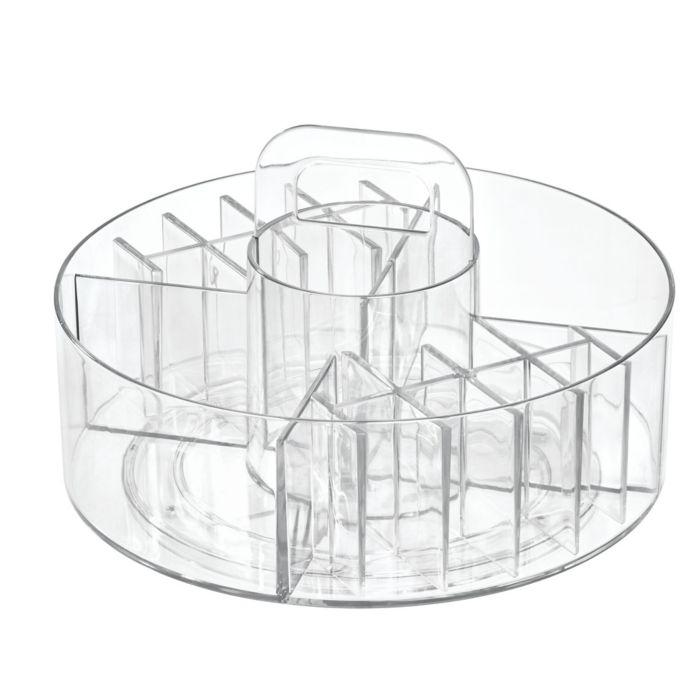 Organizador giratorio Squared Away™ de plástico transparente