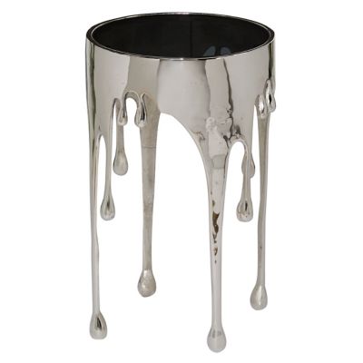 Ridge Road Decor Contemporary Accent Table In Silver