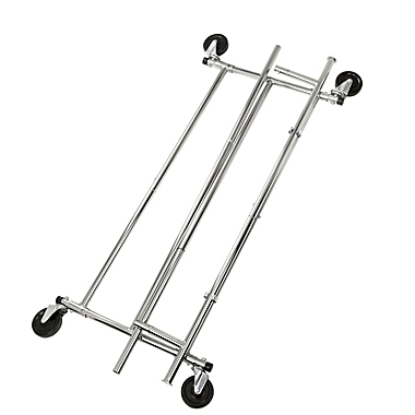 Honey-Can-Do&reg; 74-Inch Collapsible Commercial Rolling Garment Rack in Chrome. View a larger version of this product image.