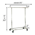 Alternate image 2 for Honey-Can-Do&reg; 74-Inch Collapsible Commercial Rolling Garment Rack in Chrome