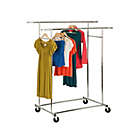 Alternate image 0 for Honey-Can-Do&reg; 74.5-Inch Double Collapsible Commercial Rolling Garment Rack in Chrome