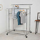 Alternate image 1 for Honey-Can-Do&reg; 74.5-Inch Double Collapsible Commercial Rolling Garment Rack in Chrome