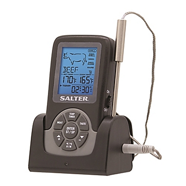 Taylor&reg; Digital Probe Thermometer in Black. View a larger version of this product image.