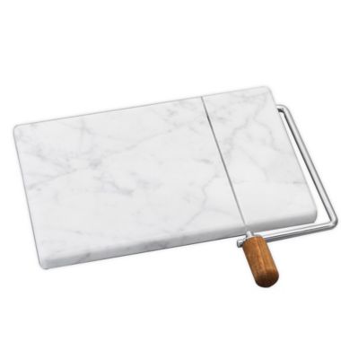 Our Table&trade; Everett Marble Cheese Slicer in White. View a larger version of this product image.