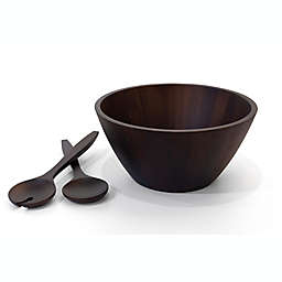 Our Table™ Hayden 3-Piece Acacia Wood Salad Bowl and Server Set in Brown