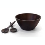 Our Table&trade; Hayden 3-Piece Acacia Wood Salad Bowl and Server Set in Brown