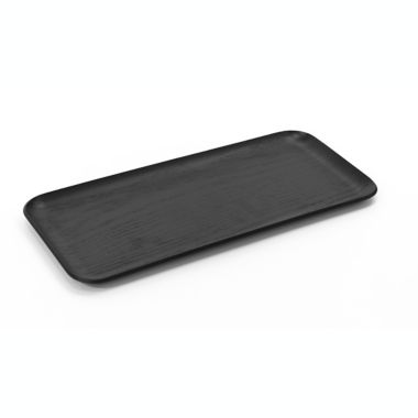 Our Table&trade; Landon 13-Inch Birch Wood Serving Tray in Black. View a larger version of this product image.
