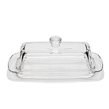 Durable clear glass butter dish beautiful covered keeper serveware 