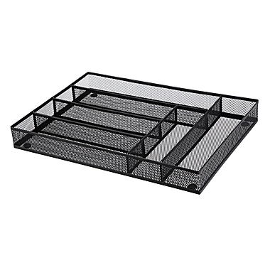 Squared Away&trade;  Large Mesh Flatware Organizer  in Tuxedo. View a larger version of this product image.